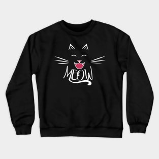 Meow, I Love Cats Crewneck Sweatshirt